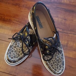 Sperry Cheetah and Patten Leather Sperry Loafers